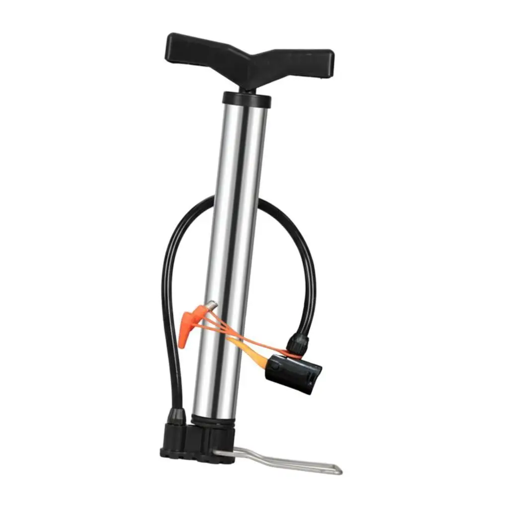 Multi Functional Bicycle Air Pump Portable Tire Inflator Double Head Valve for Bike Motorcycle Car Balloons and Sports Use
