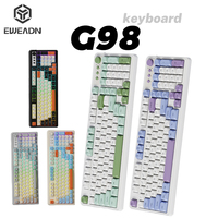 EWEADN G98 Gaming Office Keyboard, film with rainbow Backlit USB Wired Computer External Quiet, Digital area,Digh appearance