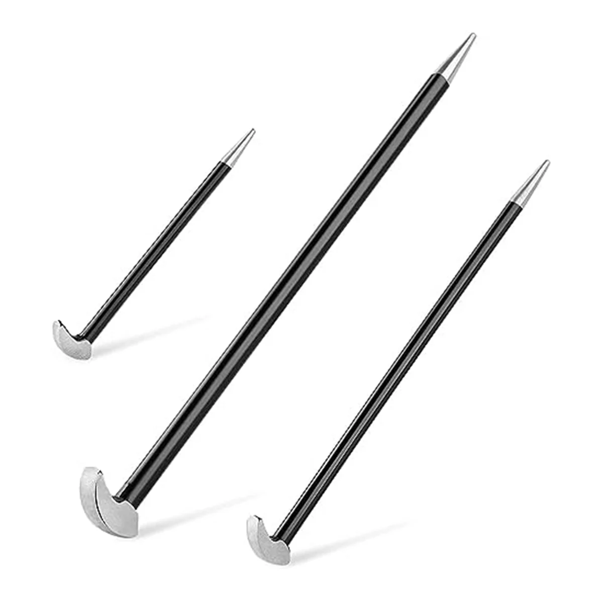 Tools Rolling Head Pry Bar Set Ladies Foot Mechanical Pry Bar,Car Pry Bar,Heel Lever 6 Inches 12 Inches 16 Inches,3PCS