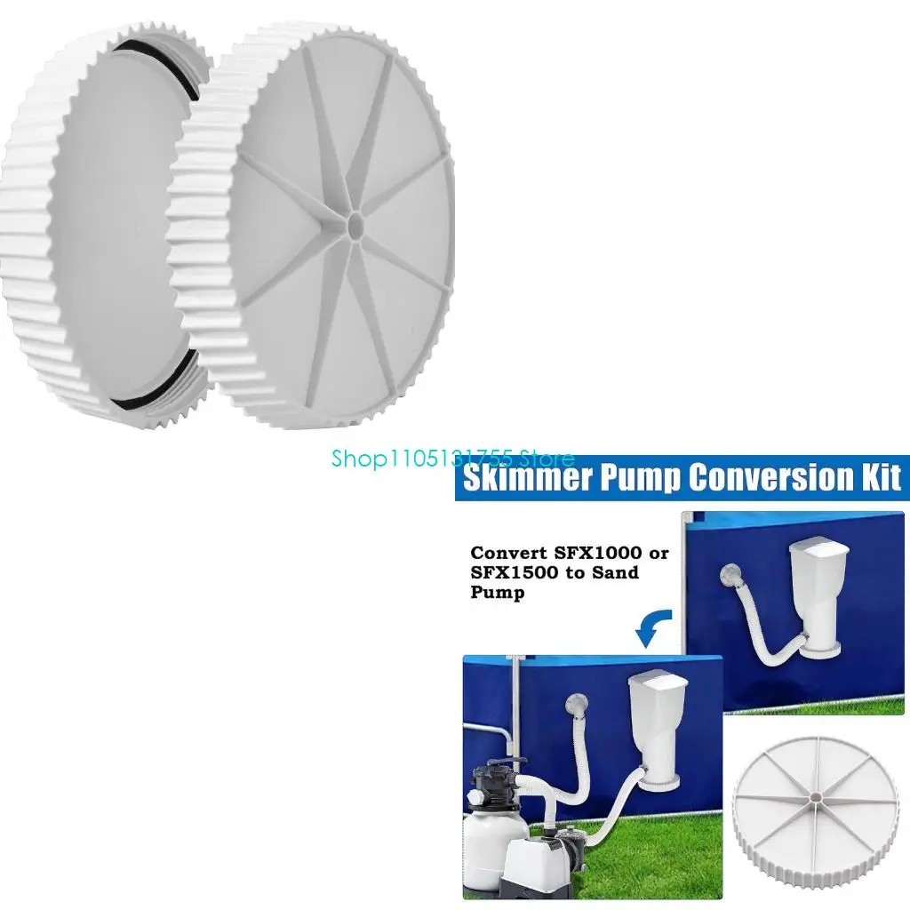 K0EF Skimmer Pump Conversion Set PVC Pool Drain Cover Assembly for SFX1000 SFX1500S