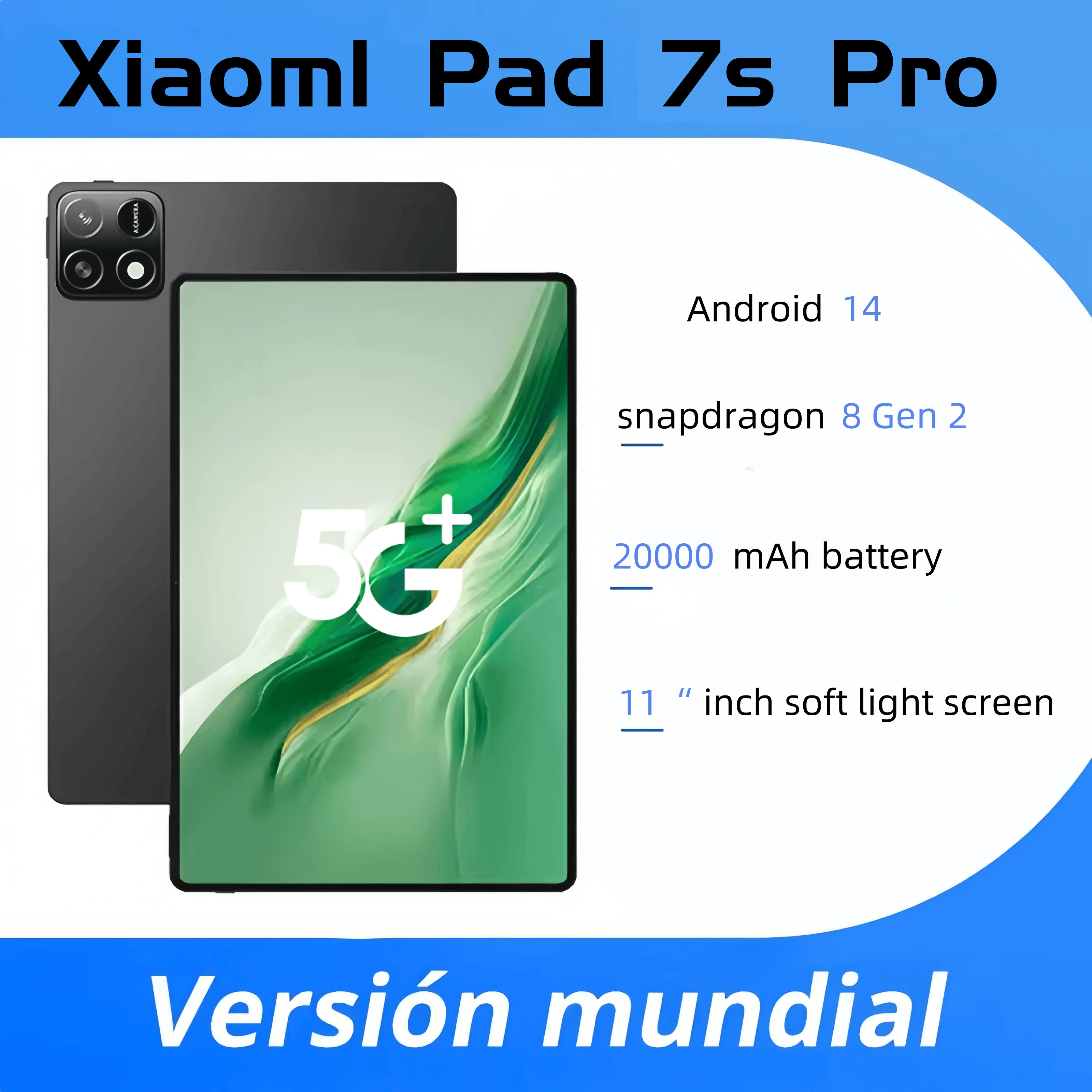 2025 НОВЫЙ оригинальный планшет MI Pad 7 Pro 11 дюймов Snapdrago 8gen2 HD 4K Android 14 22 ГБ + 2T 20000 мАч 5G Dual SIM WiFi GPS Tablet PC