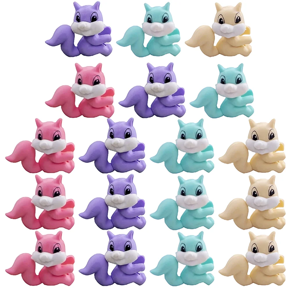 36 Pcs Christmas Squirrel Eraser Student Child Pencils for Kids Animal Erasers Plastic Pets Cartoon
