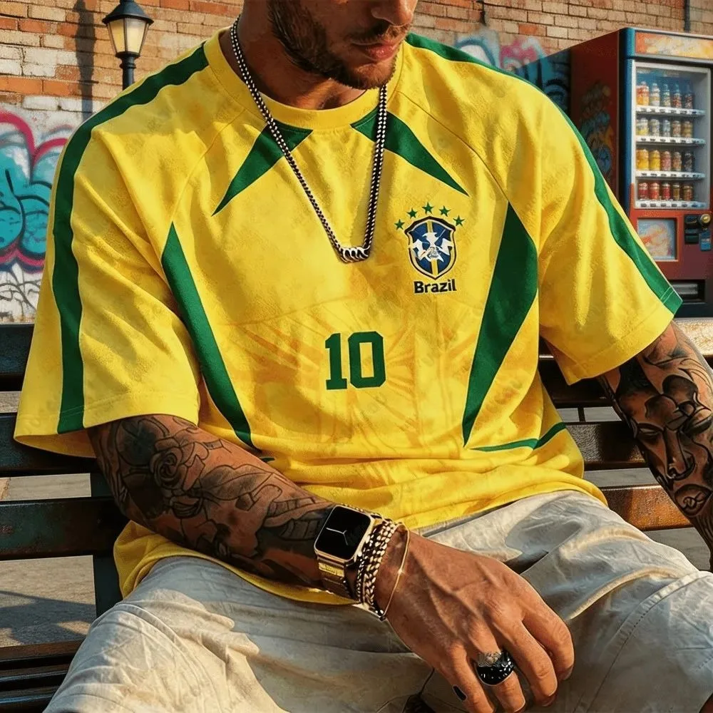 Novas Camisas de Futebol do Brasil para Homens e Mulheres, Verão 2026, Camisetas Esportivas Respiráveis em Malha para Torcedores, Tops da Moda