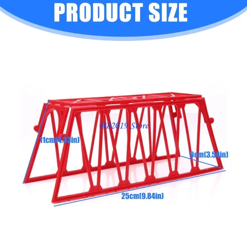 Q0KB Elektrische spoorbrug voor kinderen, creatief spoorgebouw STEM-leren