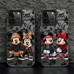 Полноэкранный чехол для телефона Disney с Микки и Минни Маусом для iPhone 16, 15, 14, 13, 12, 11 ProMax 7, 8 Plus XR XS MAX 13, мини-крутая задняя крышка