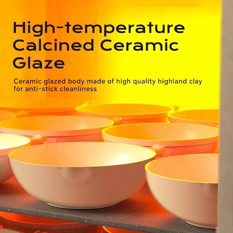 DONNOR DONNOR Сковорода с антипригарным покрытием, здоровая керамика, PFOA, кадмия и свинцовая сковорода, магнитное проводящее дно для всех плит