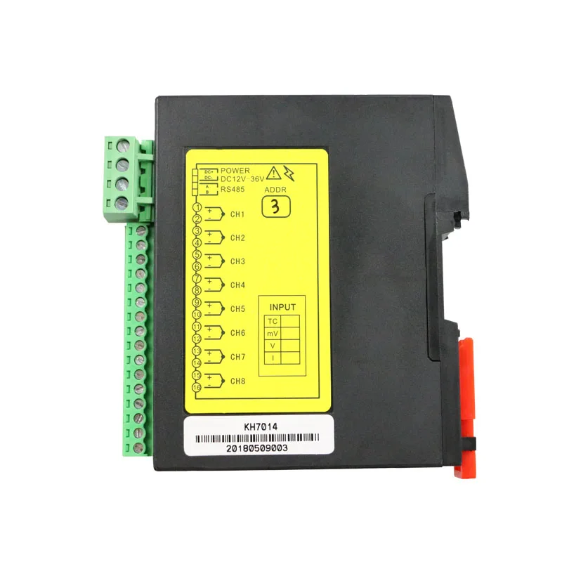 KH7014 Super-Thin Isolated 8-Channel Analog Input Module RS485 Output HMI/PLC Mv+Thermocouple+4-20ma Universal High ICs