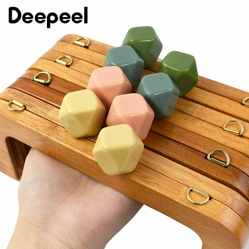 1/2/5Pcs Deepeel 20cm Wooden Bag Handle Purse Frame Clamp Handbag Woven Bags Wallet Closure Brackets DIY Handmade Accessories