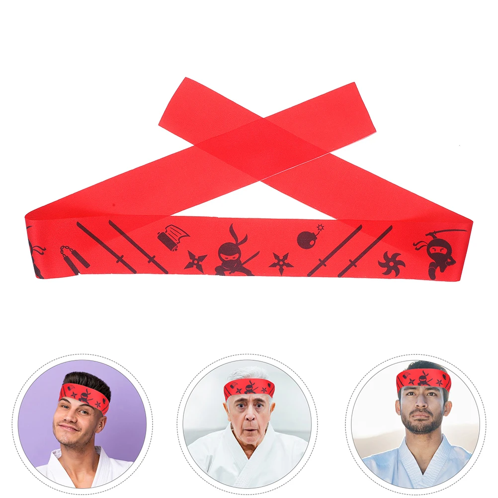 

2pcs Japanese Style Headband Polyester Chef Cooking Sushi Karate Sports Decorative Wide Band Wrap Headwear Yoga Running