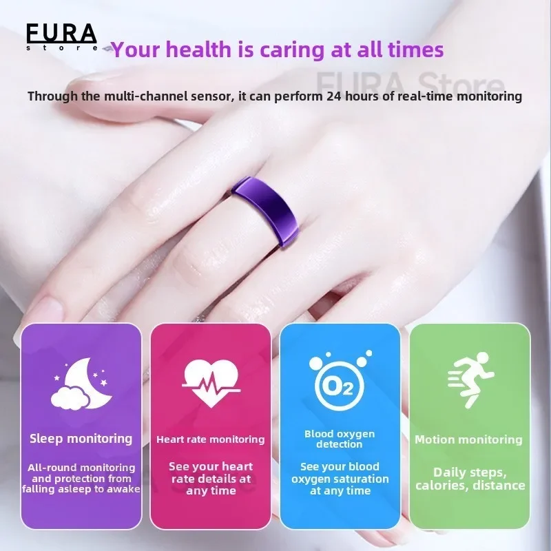 2024 for PX01 waterproof smart ring heart rate blood oxygen health monitoring sleep exercise fitness tracker remote control