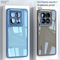 Funda de teléfono para Xiaomi Mi 14 T Pro, carcasa de TPU suave y transparente, protección de lente trasera para Xiaomi Mi14T 14TPro 14 T