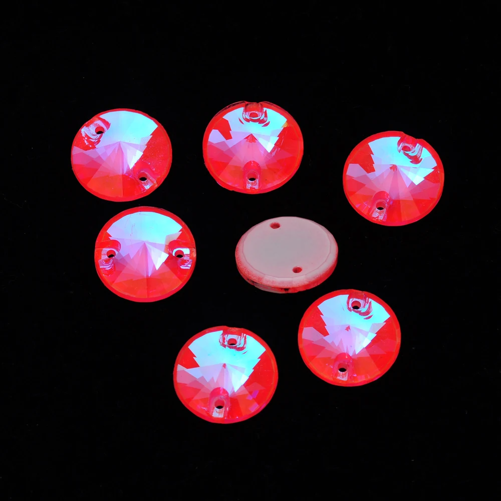 Pubrilex Elektrisch orangefarbener, abgeschrägter Kristall-Strass zum Aufnähen für Kleidungsstücke, fluoreszierend – Detail 5
