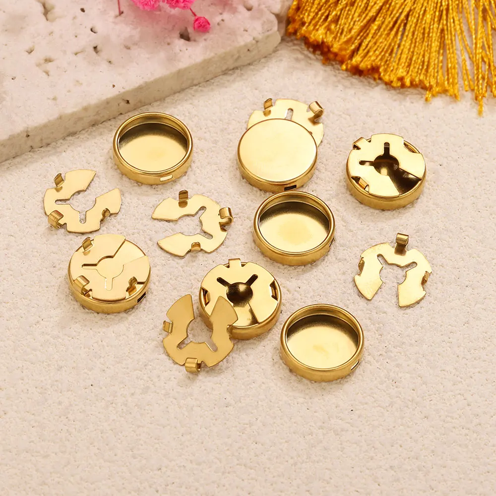 5pcs Stainless Steel Round Cuff Button Cover Cuff Links for Wedding Formal Shirt Mens Formal Button Covers Imitation Cufflinks