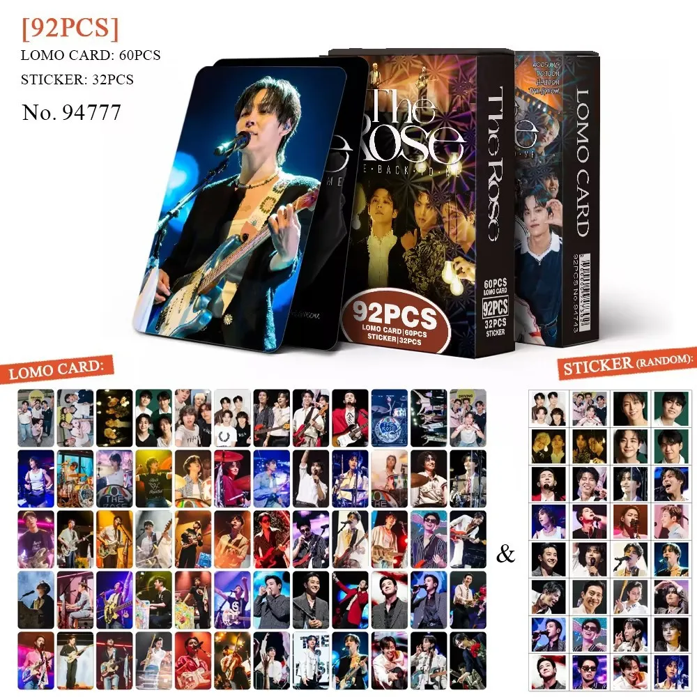 92PCS Single ALbum The Rose Mini LOMO Card Photocards HD Fans Collection Cards Decorative Present Gifts