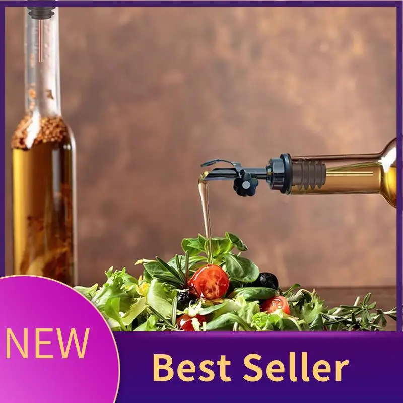

4 Pcs Olive Oil Dispenser Spout Oil Pour Spouts Wine Stopper Replacement With Leak-Proof Design Bottle Pourers Black