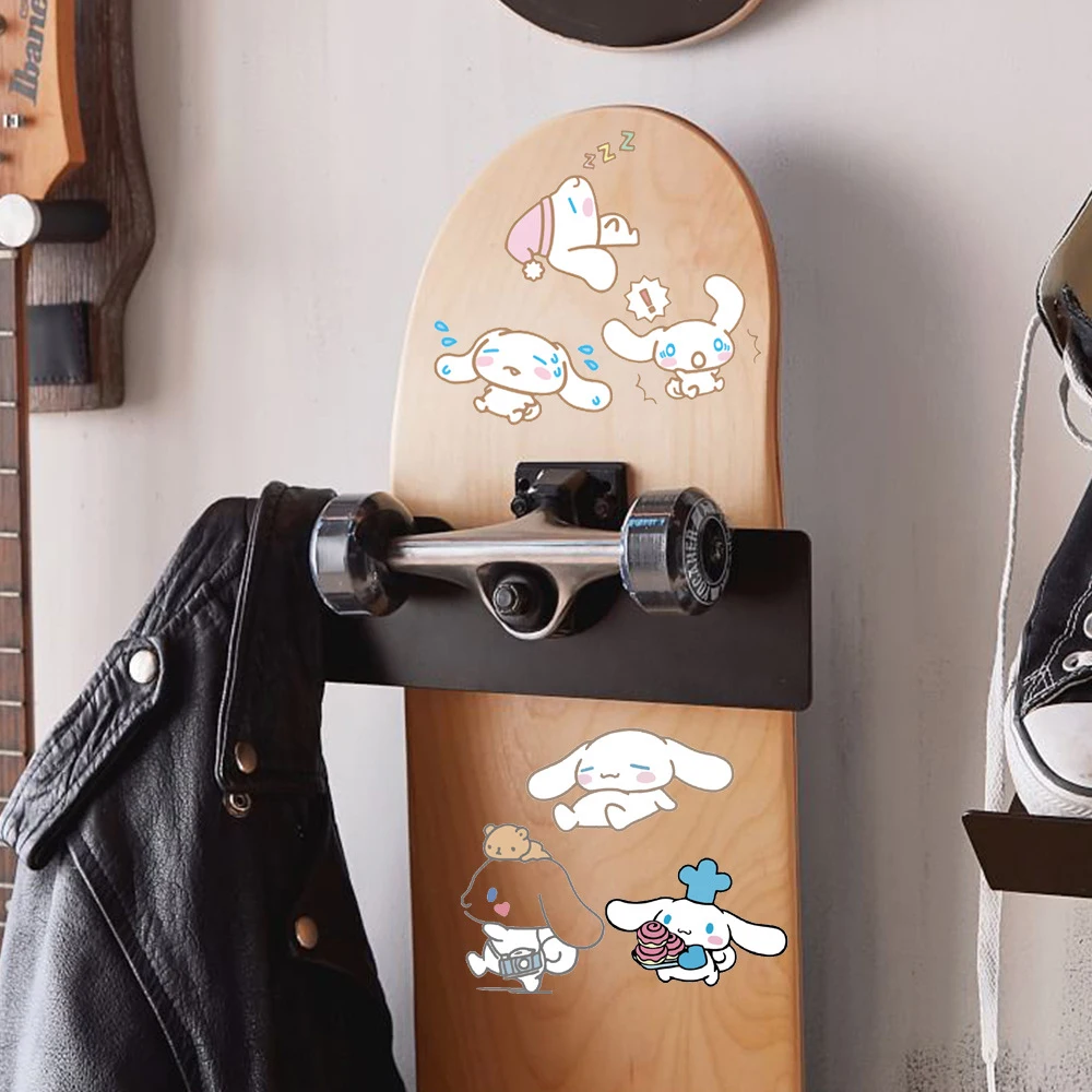 10/30/50PCS Sanrio Cute Cinnamoroll Stickers Cartoon Kids DIY Funny Decals Gift Toy DIY Suitcase Phone Skateboard Fridge Helmet