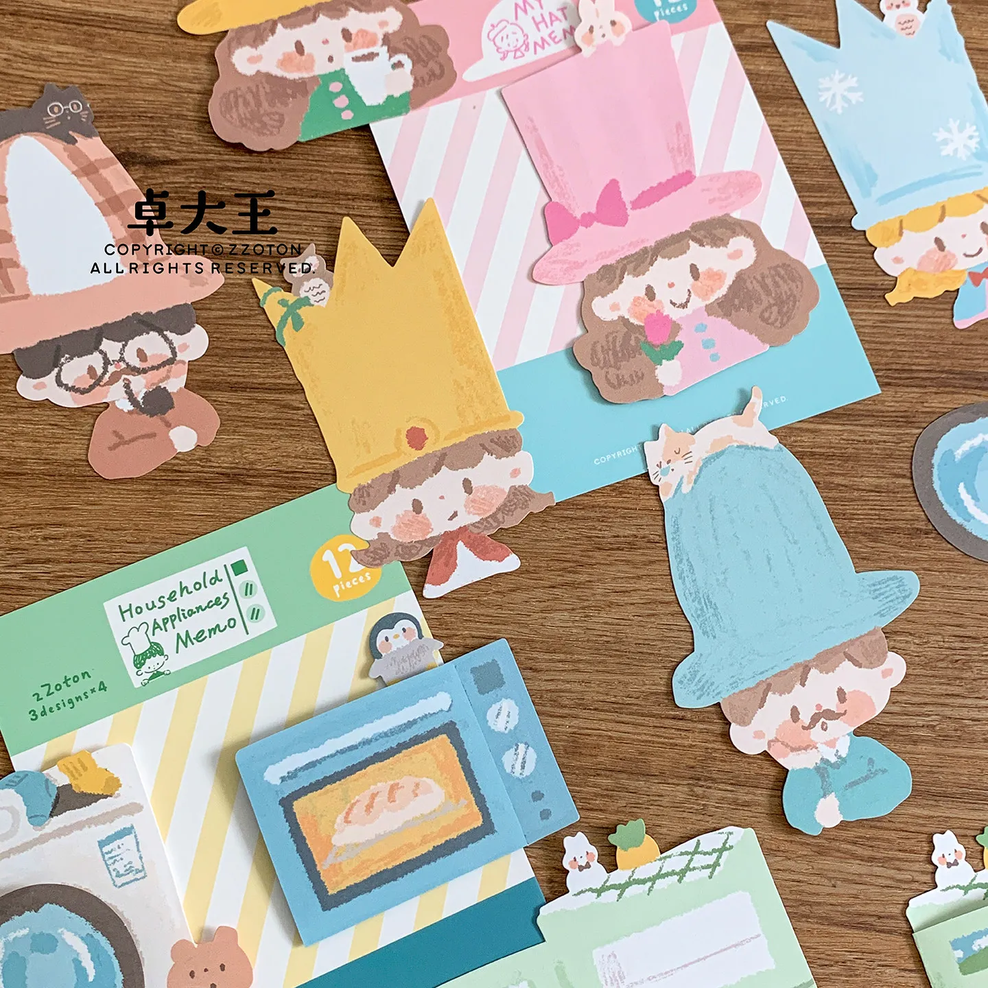 Sticky Notes [oil Painting Stick Series] Household Appliances, Hat Decoration, Cute Hand Account, Special-shaped Inn