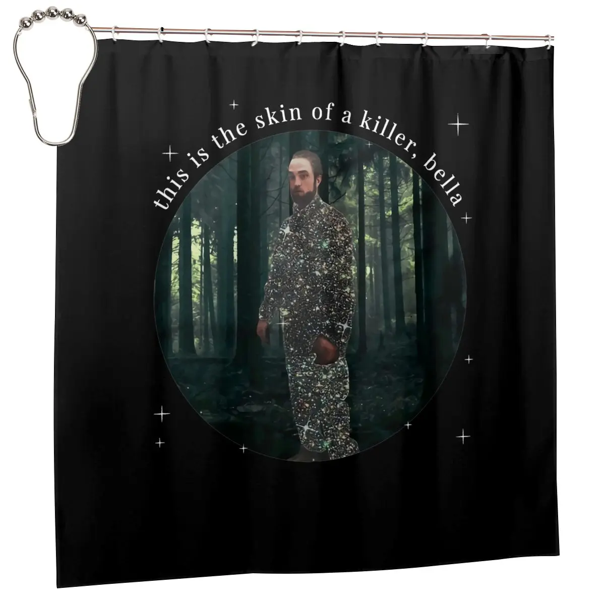 Robert Pattinson-This Is The Skin Of A Killer Bella Shower Curtain Bathroom Curtain Nordic Polyester