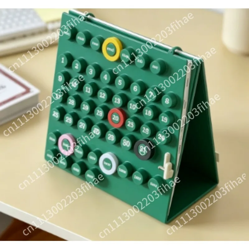Creative handmade DIY permanent calendar ring - personalized desktop decoration - daily time management for the office desk - 5-