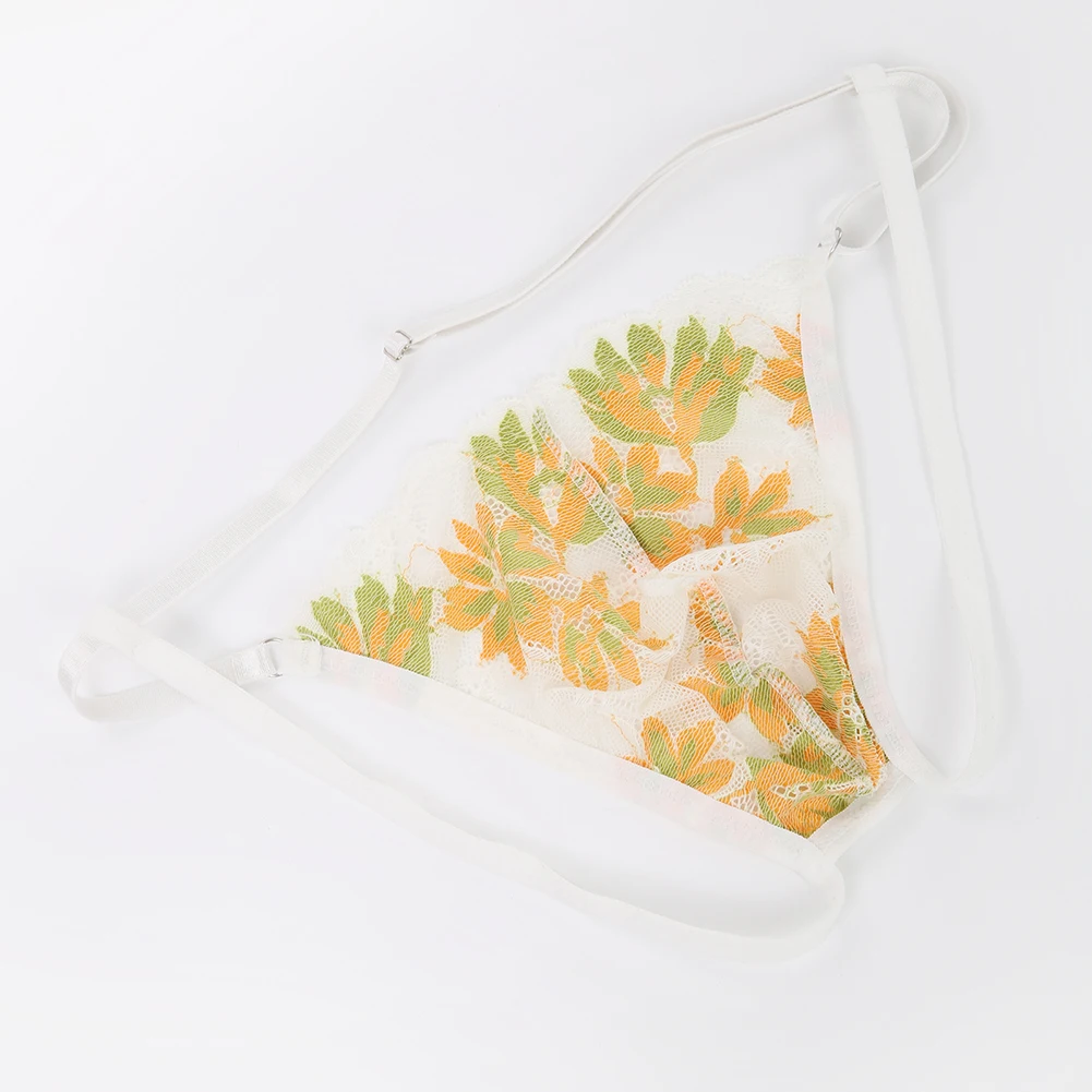 

Дышащие мужские экзотические трусики, сексуальные трусы с низкой талией и открытой попкой, нижнее белье, сумка с вышивкой, сетчатые прозрачные трусы-стринги