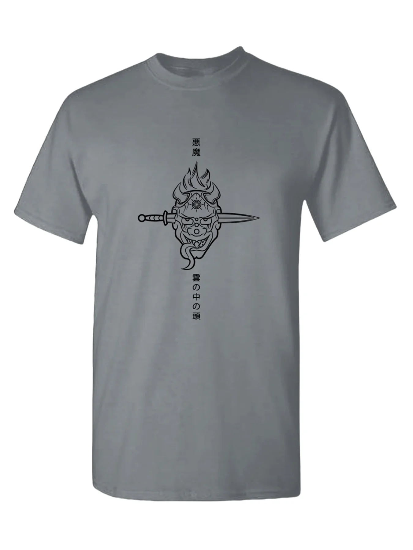 

Men's Short Sleeve Round Collar T-Shirt Slogan Animal English Title Urban Street Style Graphic Print Demon