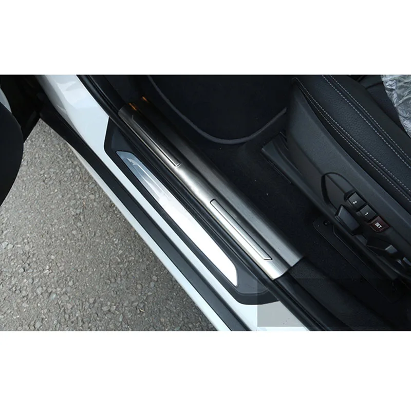 For BMW X1 F48 16-21 Stainless Inside Door Sill Scuff Plate Protect Cover Trim Pad Car Interior Accessories Car Interior Supplie