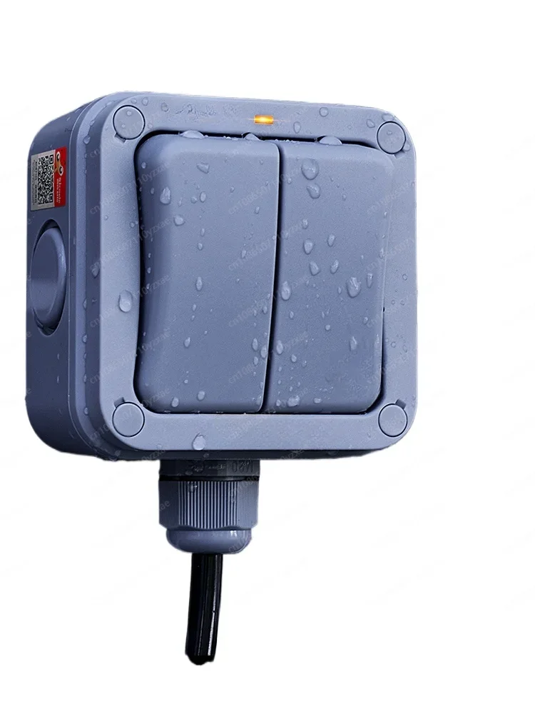 

Outdoor waterproof button switch box,outdoor industrial power supply rainproof single-open double control panel wall surface box