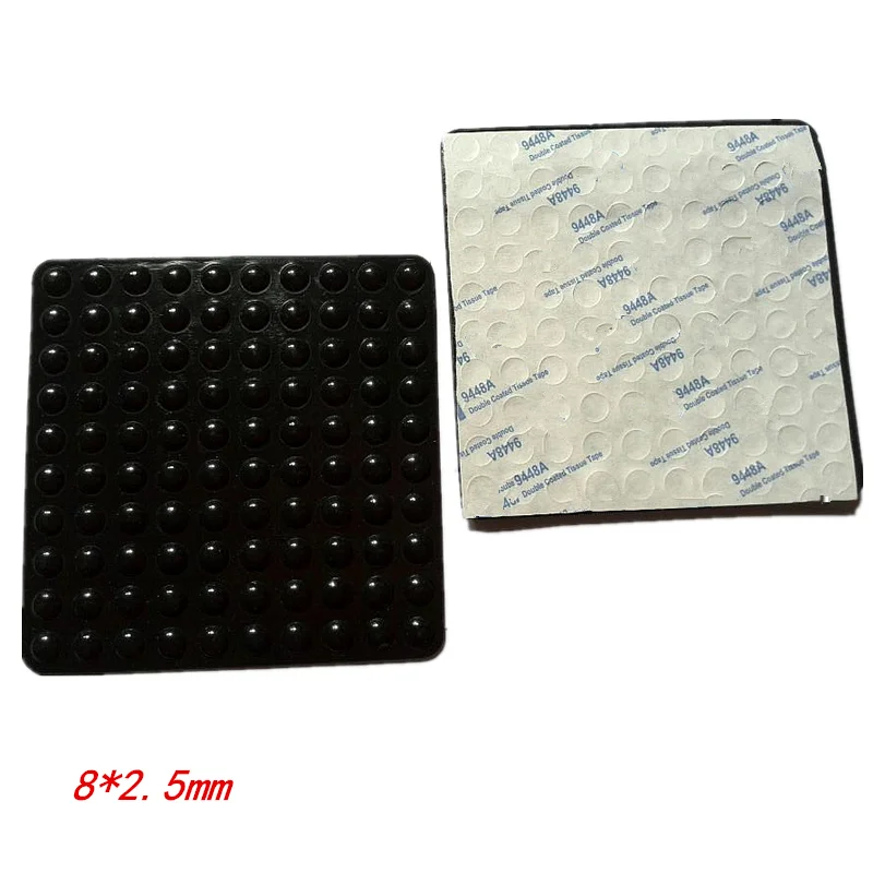 500 PCS 8*2.5mm Self Adhesive Soft black Anti Slip Rounded Bumpers Silicone Rubber Feet Pads Sticky Silicone Shock Absorber