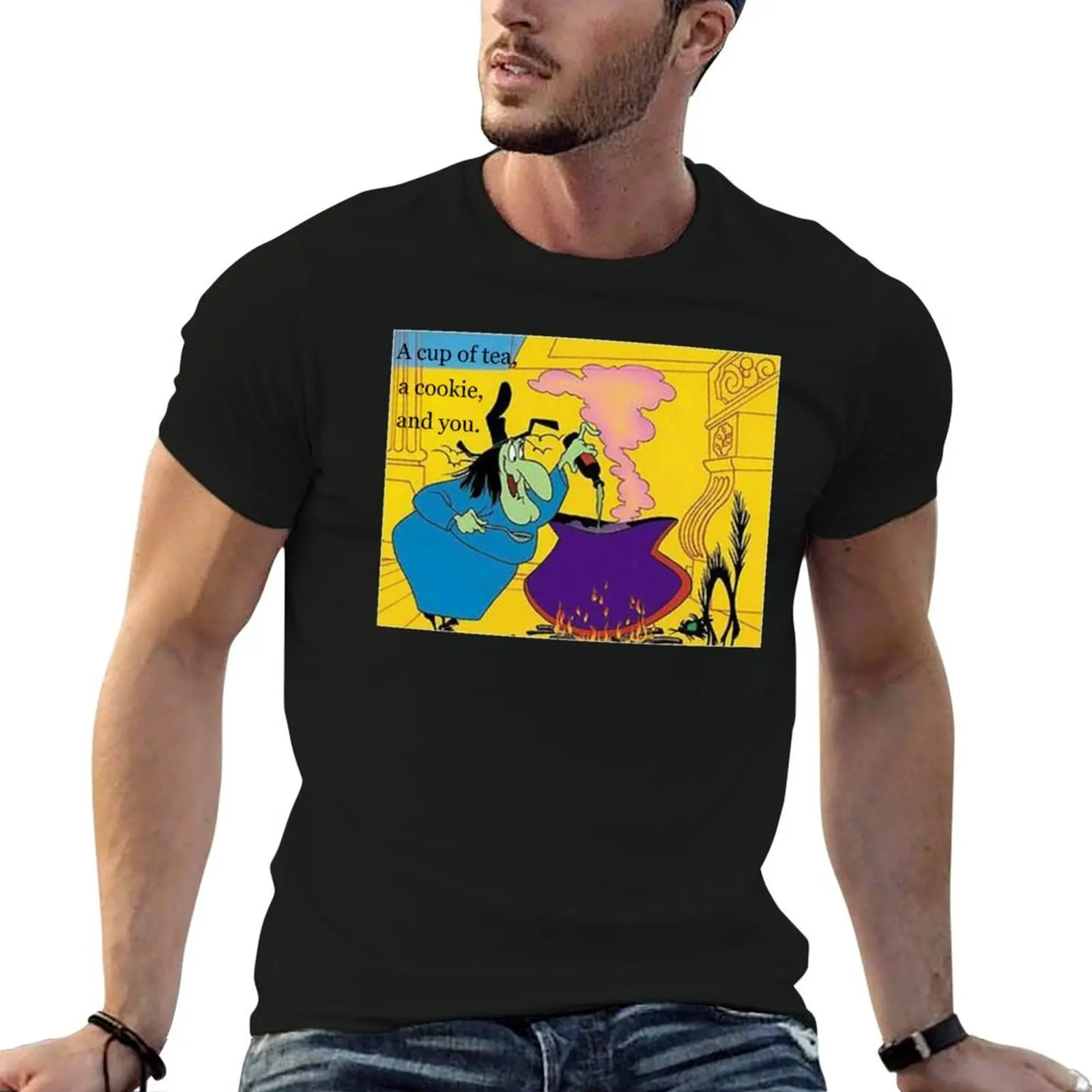 Witch Hazel - A Cup of Tea T-Shirt Plus Size Loose Short Sleeve Top