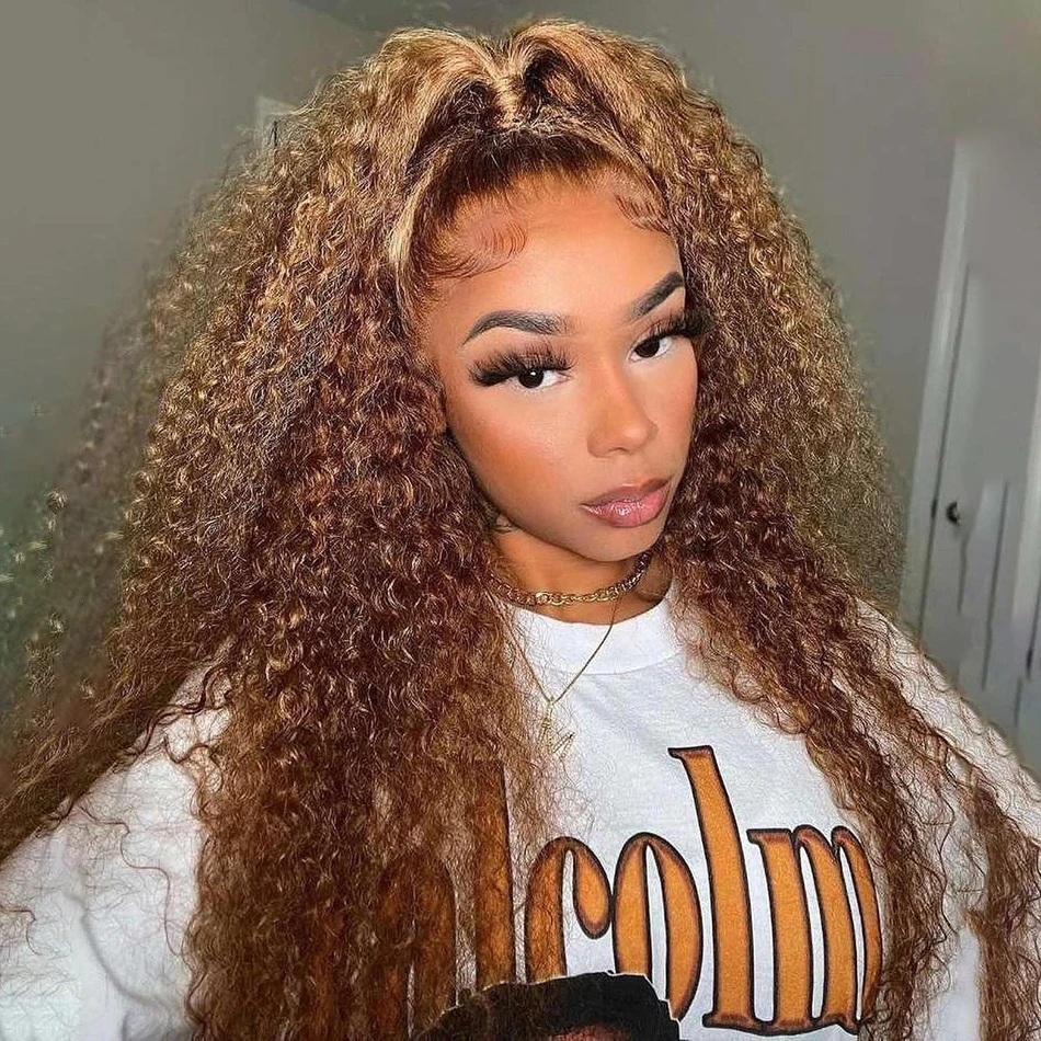 

Wiggogo Highlight Wig Human Hair Deep Wave Frontal Wig 13X6 Hd Lace Frontal Wigs Colored 13X4 Curly Lace Front Human Hair Wig