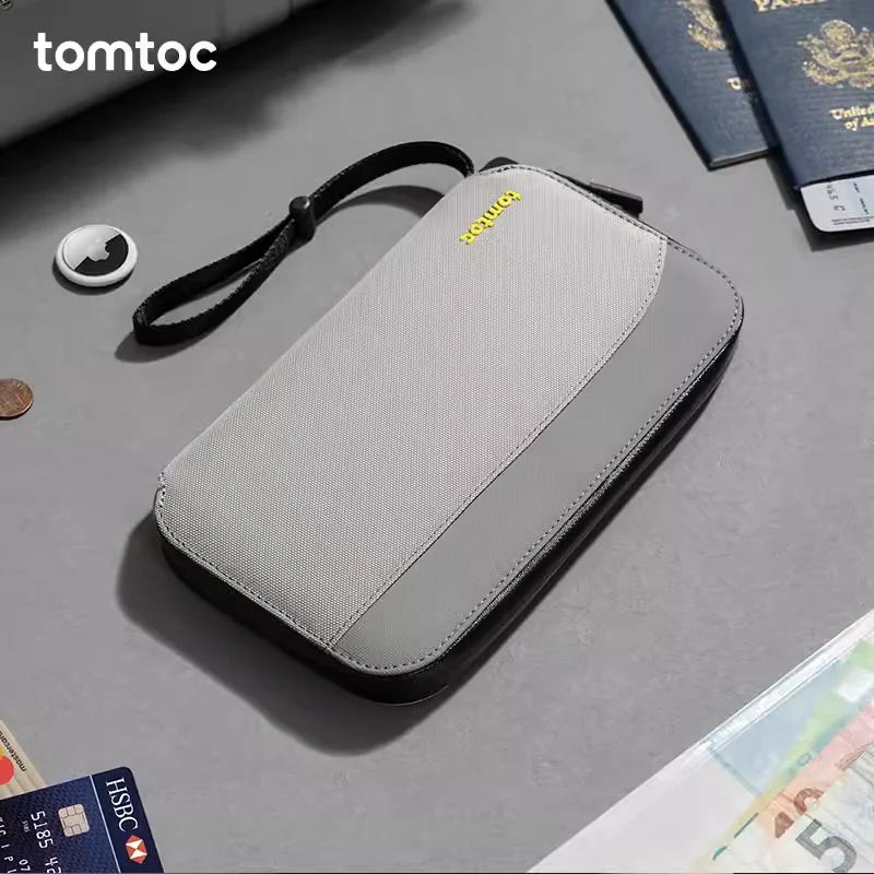 Travel Passport Holder for Family - RFID Large Travel Passport Wallet with Airtag & Card Holder Women Men, Passport Cover Case