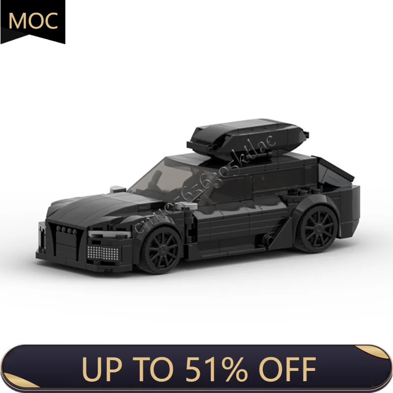 

352 Parts MOC City Car High Performance luxury Station Wagon Model Technology Building Blocks Creative Kids Toys Birthday Gifts