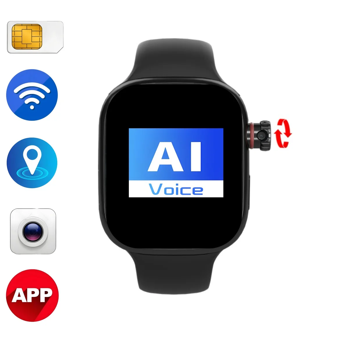 VP10 Ai Voice App Smart Watch S9 Series Android With Camera 4G/5G GPS WIFI Compass 2.26 inch 490*580 Amoled Smartwatch S9 128GB