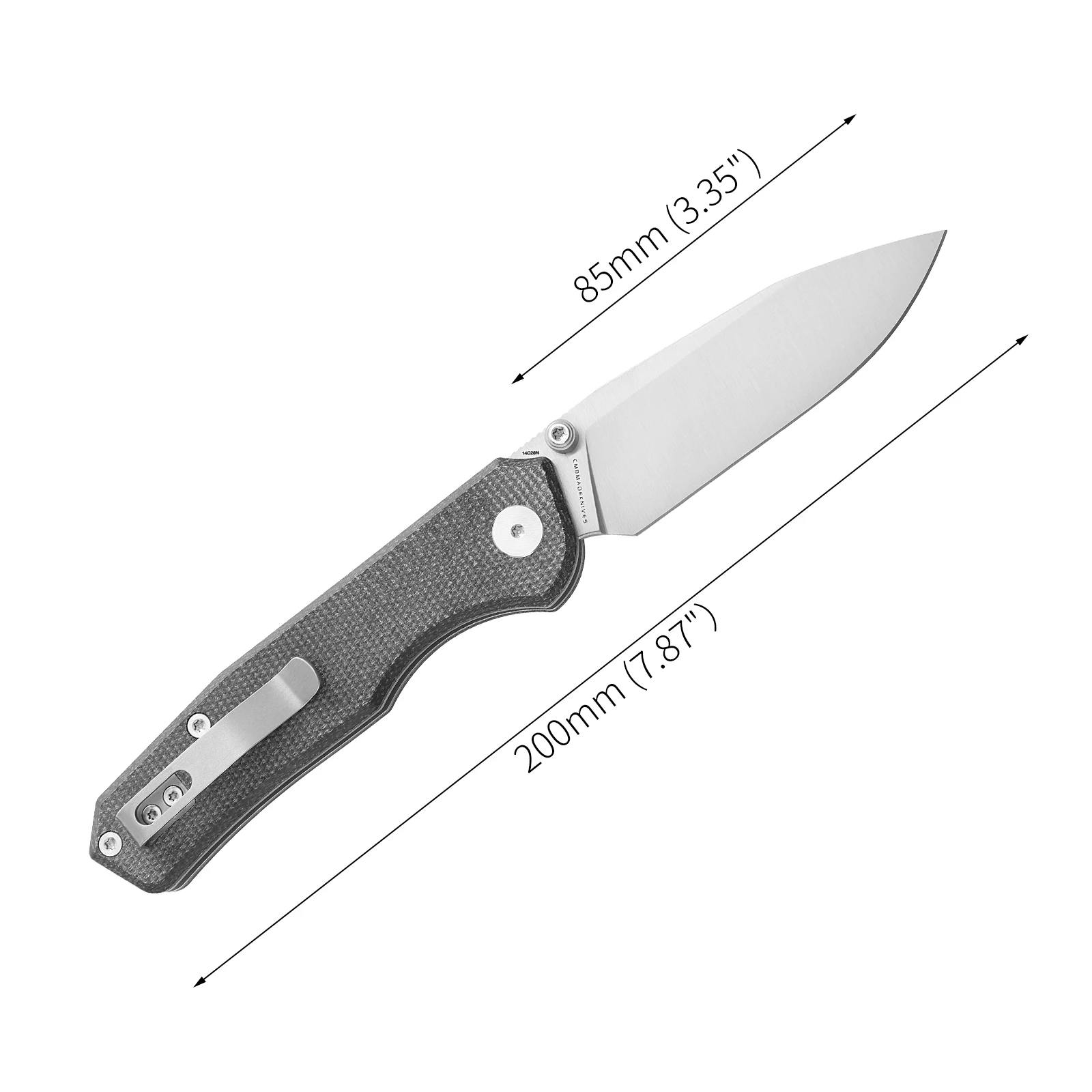 CMBMADEKNIVES Explorer Micarta Handle 14C28N Steel Blade Pocket Folding Tactical Survival Camping Outdoors Knife EDC CMB-18