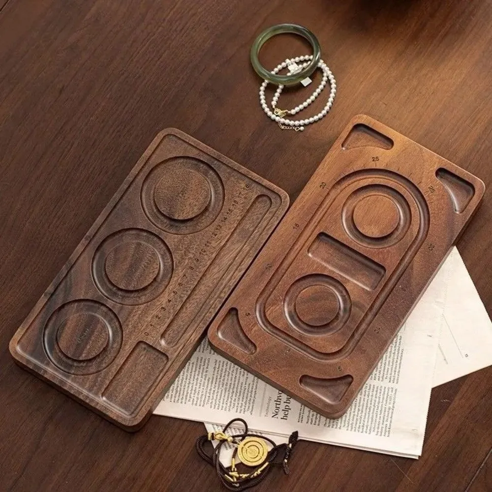 

Wood Bracelet Sizing Tray Sturdy DIY Wood Jewelry Display Versatile Thickened Bead Board Storage Containers Showcase Bracelets