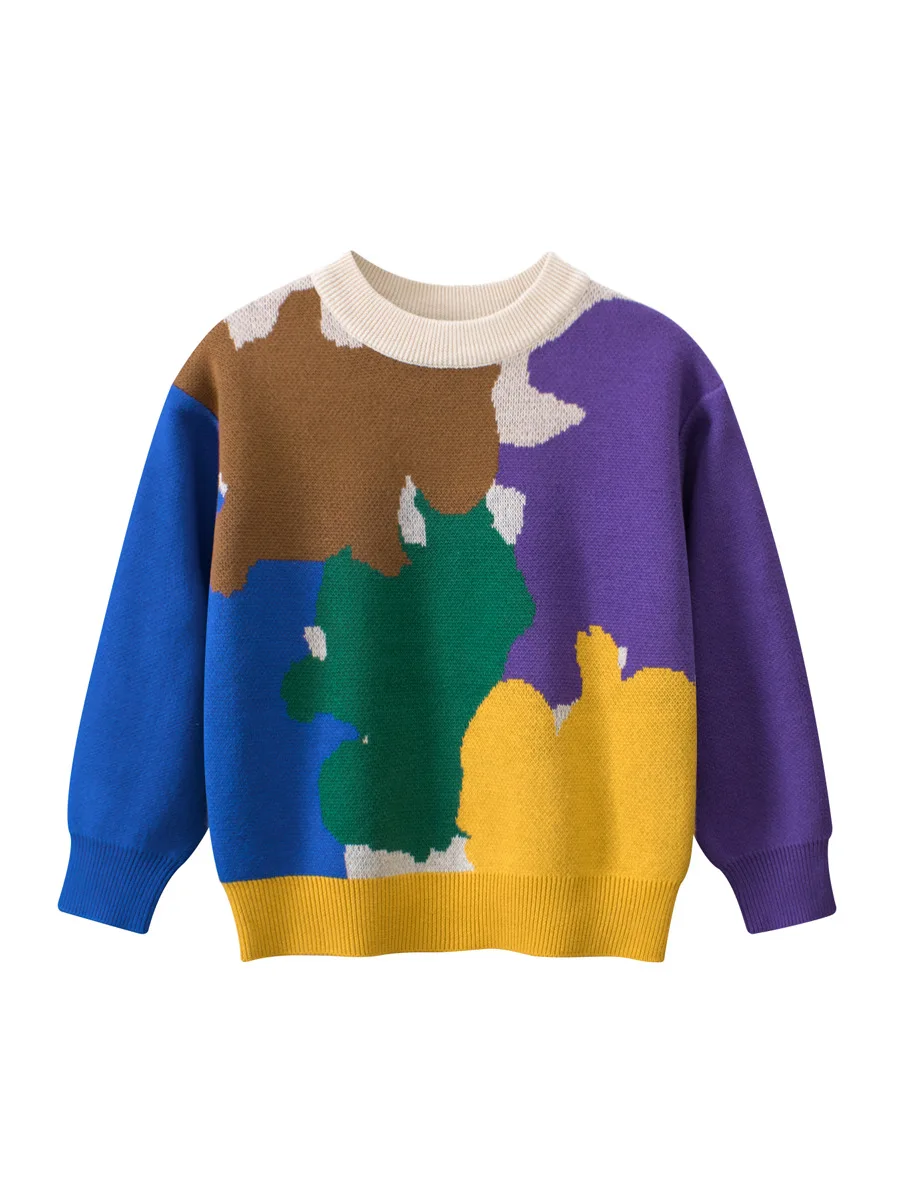 

Autumn Winter Children Boy Pullovers Sweater 2 3 4 5 6 7 8 9 10 Year Knitted Top For Boys New 2024 School Baby Sweaters