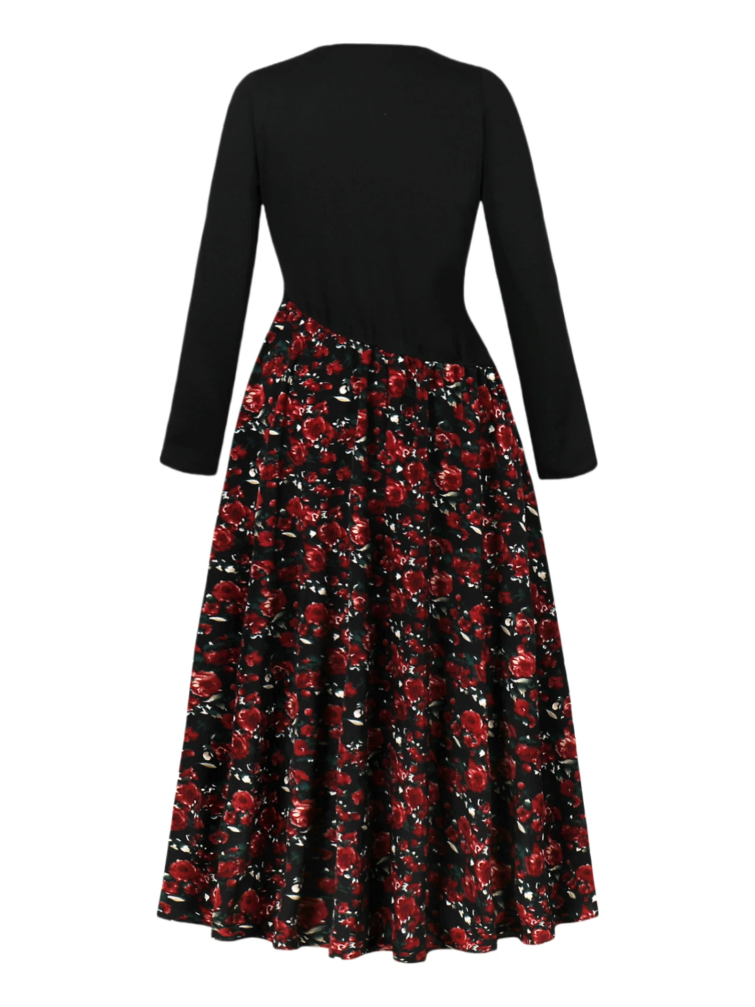 Autumn and Winter French New Gentle Style Long Skirt with Irregular Waist Design, Long Sleeve and Ankle Skirt