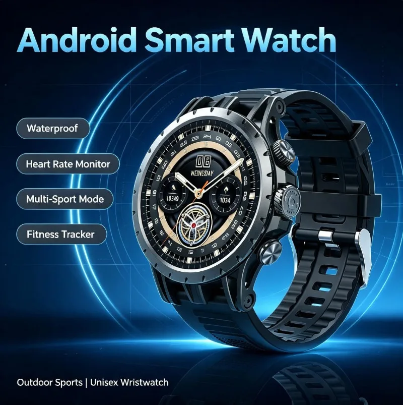 2026 Q85 Men Outdoor 4G SIM Smart Watch GPS Standalone Call HD Camera Real-Time Health Fitness Wristwatch