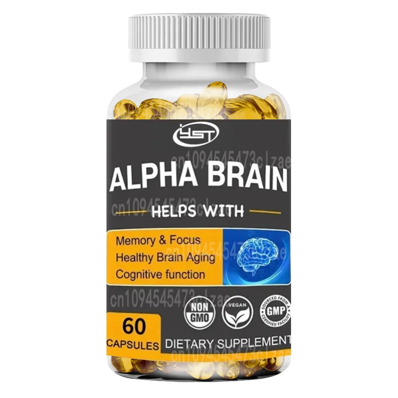 Brain Nootropics Brain Supplement for Men and Women - Memory, Mental Clarity & Cognition with Vitamin B6, Capsules