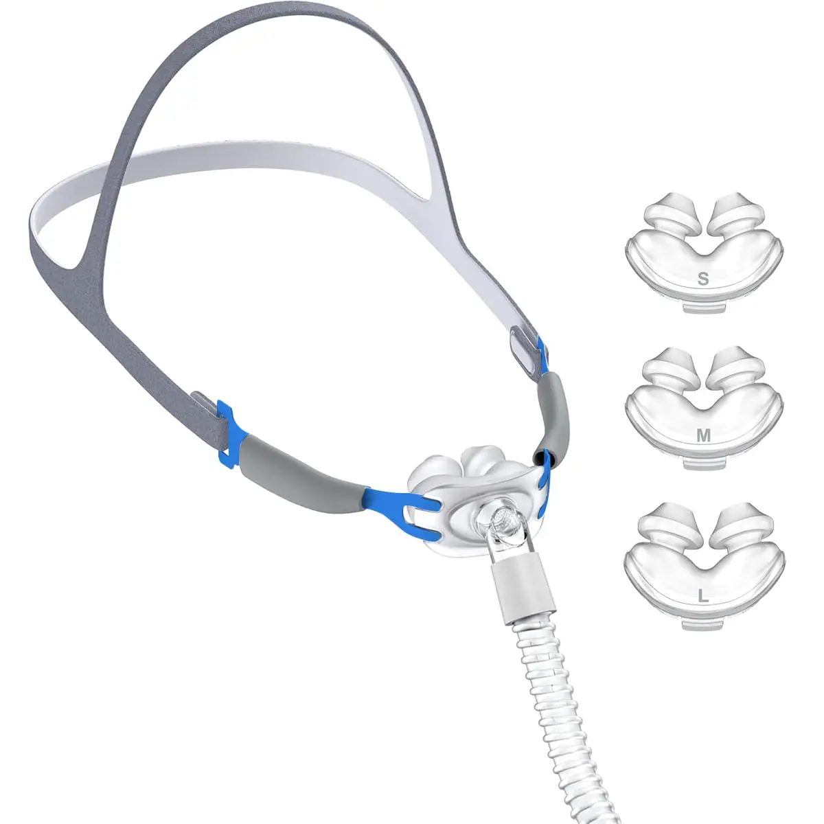

NASAL CPAP MASK Full Set: Nasal Mask,Headgear, Soft Tube-Easy to Connect,Leak-Proof, No Extra Purchases|Home/Pro Breathing