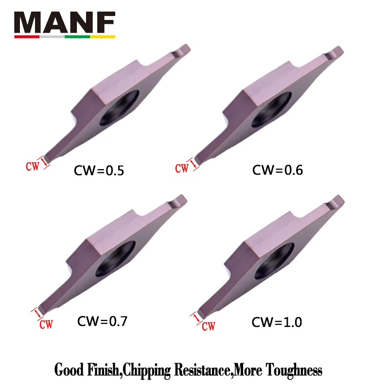 MANF TKF12R050-S CNC Cutting-off & Grooving Insert lathe stainless steel Ceented carbide smal parts turning machining