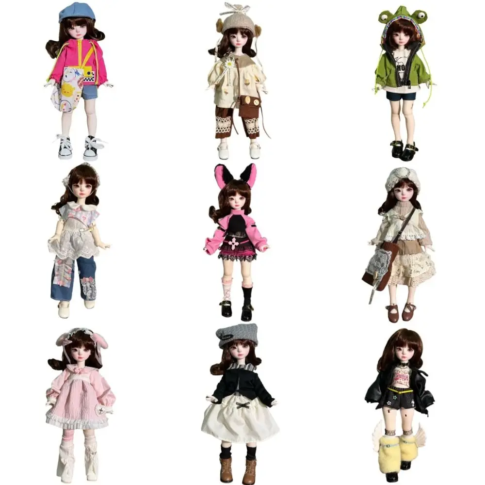 11.8 Inch 30cm Doll Clothes 30cm Size Cotton Material Doll Clothing Set 6 Points Joint Replaceable Clothes BJD Doll