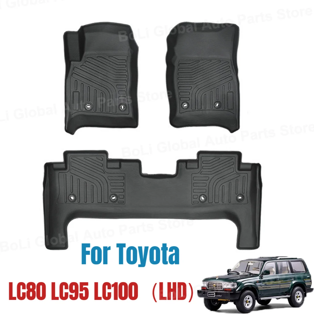 For Toyota LC80 LC81 LC95 LC100 Land Cruiser Carpet Floor Mat TPE Thickened Car Mats Land Cruiser Interior Accessories