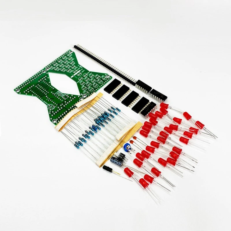 Double Layer PCB Board Components Kit, Soldering Practice Suite, Red LED Light, DIY eletrônico, 30 LEDs