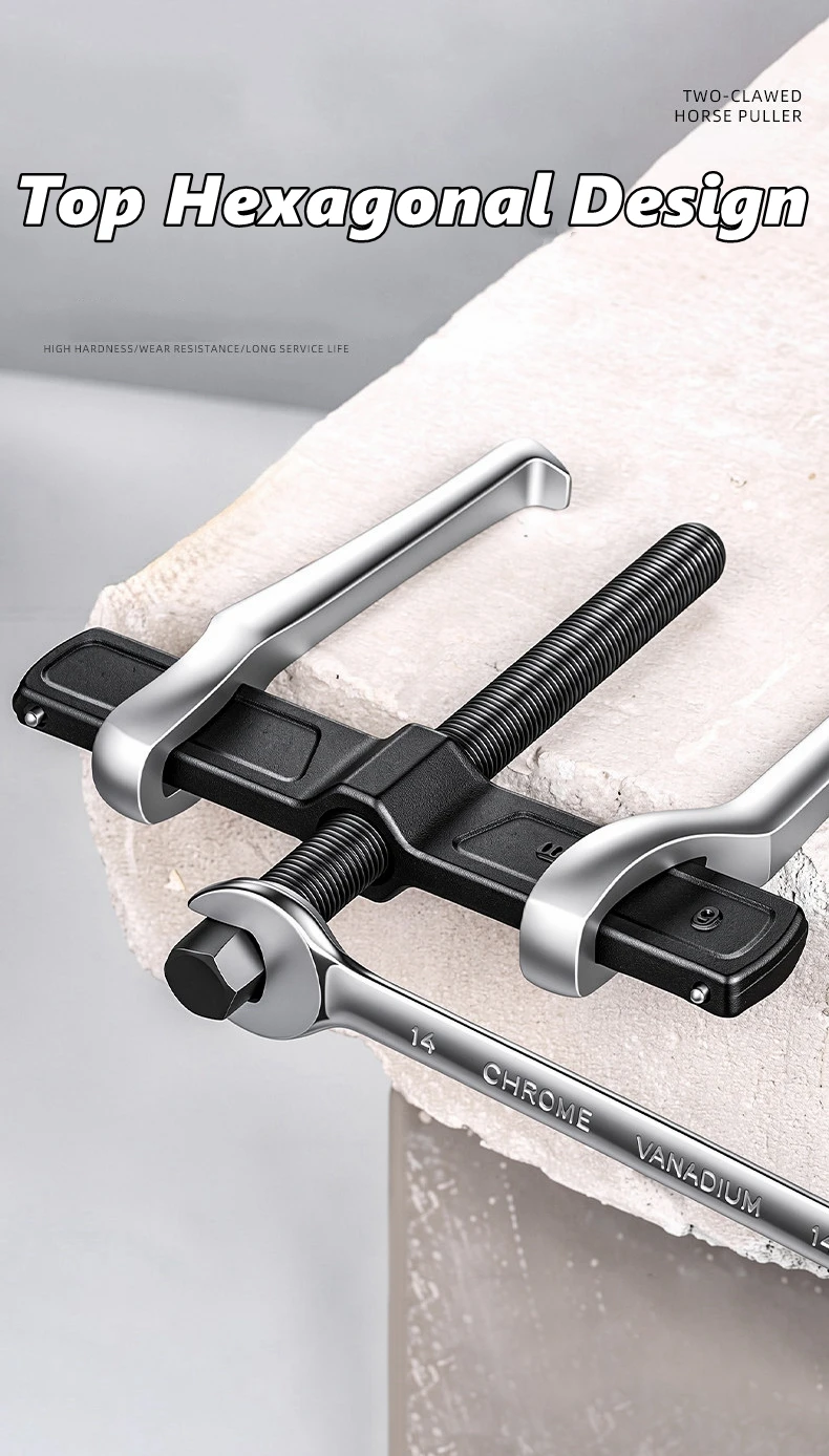 2-Jaw Gear Bearing Puller Remover, Adjustable Puller Tool ,Internal External for Removal of Pulleys Flywheels Bearings & Gears view 4