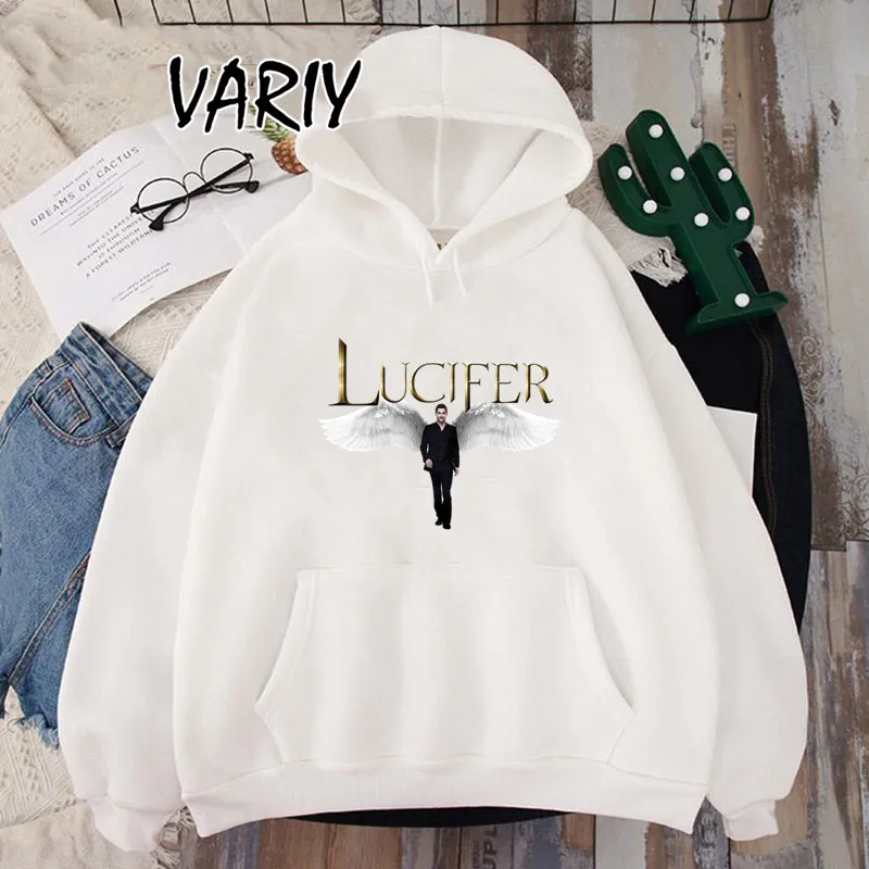 Fashion Women Lucifer Hoodies Lucifer Morningstar Sweatshirts Spring Autumn Gothic Clothes Women Tops aesthetic Hoodied