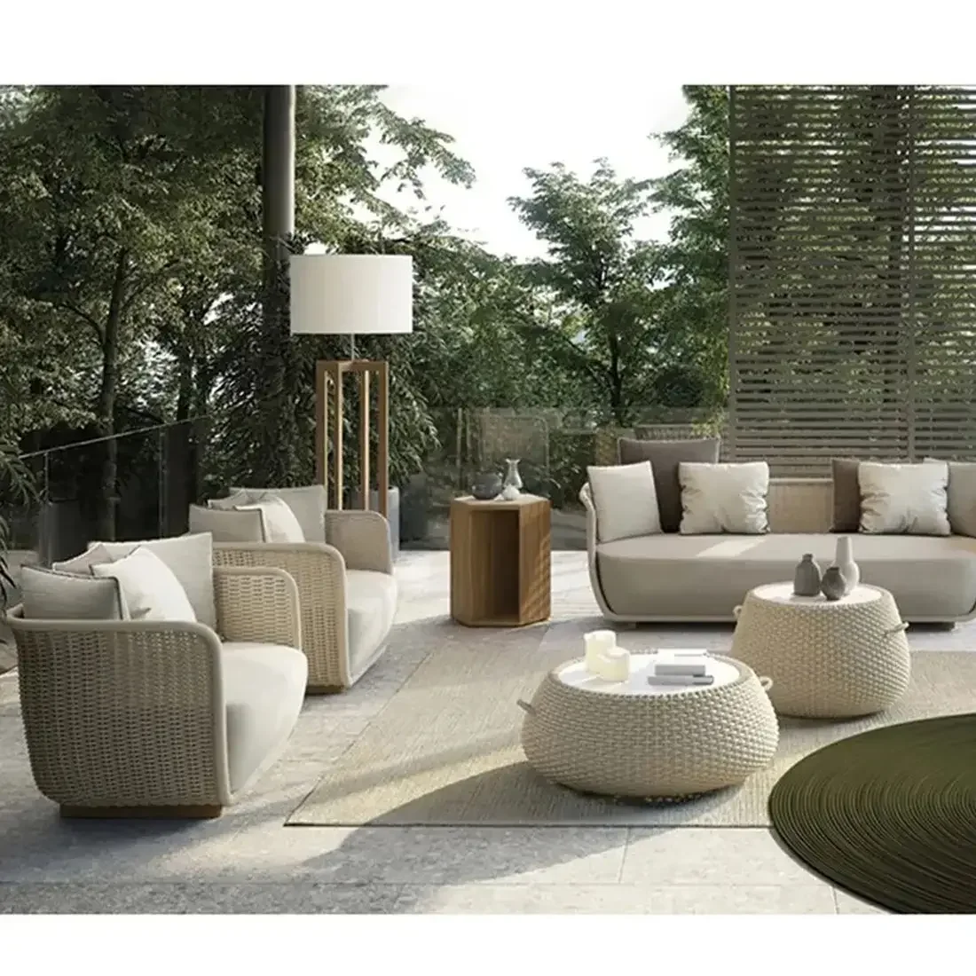 Wholesale Sale Garden Outdoor Patio Rattan Wicker Garden Furniture Rattan Sofa Set In The Philippines