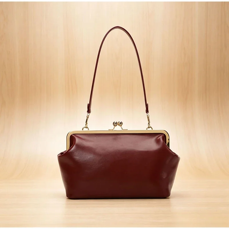 Retro-Rahmen-Clutch-Handtasche im europäisch-amerikanischen Stil, große Muscheltasche, Designer-Luxus-Abendtasche, modische Schultertasche – Detail 7