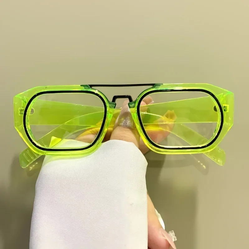 

A men's and women's fashion double beam of light-sensitive glasses, fashion isex glassesLLL