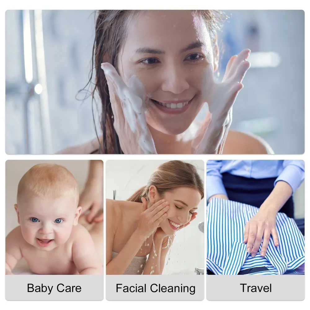 Toallas faciales desechables, pañuelos faciales de algodón suave, toallitas de secado multiusos, desmaquillante, tejido de limpieza Ultra suave, 60 uds.